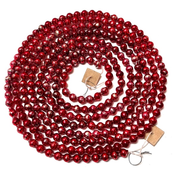 Vintage Red Glass Garland - Picture 1 of 6
